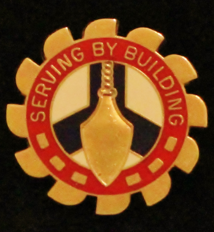 416th Engineer Command Unit Crest (Serving By Building)