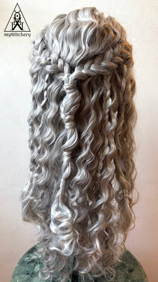 Black Elf Wig, 24" Braided Lace Front Wig for Cosplay TO ORDER