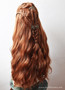 The wavy styled wig  suits perfectly for pagan or viking  weddings .