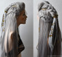 This braid wig is a perfect accessory for any fantasy costume, Viking or Fairy Tales inspired photoshootings, movie characters cosplay, larp festivals and carnivals.