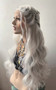Dragon's House Wavy White Braided Fantasy Wig  TO ORDER