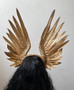 Freya Wings Headdress with Golden Feathers Valkyrie  TO ORDER