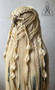 Elven princess, Elf wig,  Extra long synthetic wig with hair jewelry, larp costume TO ORDER