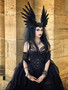 Morrigan Gothic wedding headpiece Gothic crown