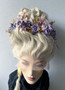 Marie Antoinette whimsical rococo Blond Wig with Flowers 18th century TO ORDER