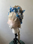 Marie Antoinette whimsical rococo Blond Wig with Flowers 18th century TO ORDER