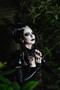 Frankenstein Bride Black and White Gothic Hairstyle 18th century Wig TO ORDER