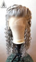 Black Elf Wig, 24" Braided Lace Front Wig for Cosplay TO ORDER