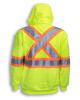 Lime Green 100% Polyester Full Zipper Hoodie BK3552   Safety Supplies Canada