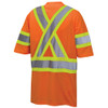 Hi-Viz Bird's-Eye Safety T-Shirt with Tape On Sleeves