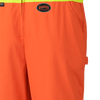 Hi-Viz Orange Polyester/Cotton Safety Overall 7 Oz with Leg Zippers - Tall