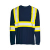 Hi Vis Poly Long Sleeve Shirt with 4in Tape | Ground Force