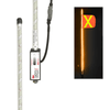 Super Duty Fully Lit Amber LED Whip with Orange Flag (Yellow X)