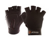 IMPACTO Leather Anti-Impact Carpal Tunnel Glove - Black Grain Leather, Half Finger