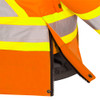Women's Hi-Vis 7-In-1 Waterproof Jacket with Hood - Hi-Vis Orange