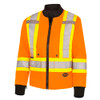 Women's Hi-Vis 7-In-1 Waterproof Jacket with Hood - Hi-Vis Orange