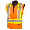 Women's Hi-Vis 7-In-1 Waterproof Jacket with Hood - Hi-Vis Orange