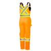 Women's Hi-Vis Waterproof Safety Overalls - Hi-Vis Orange