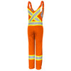 Women's FR-Tech® Hi-Vis FR/ARC-Rated Quilted Safety Overalls - Hi-Vis Orange