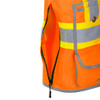 Womens Surveyors Safety Vest - 150D Poly Twill - Snap Closure