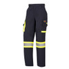 Hi-Vis Convertible Zip-Off Safety Cargo Pants - Navy