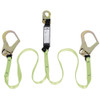 Shock Absorbing Lanyard - SP - Twin Leg - Snap & Form Hooks - 110 - 220 Lb Capacity