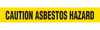 CAUTION ASBESTOS HAZ Barricade Tape  - Contractor Grade (Pack of 12 Rolls)