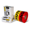 ZONE INTERDITE Barricade Tape - Yellow - Contractor Grade (Pack of 12 Rolls)
