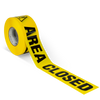 AREA CLOSED Barricade Tape  - Contractor Grade - Yellow - (Pack of 12 Rolls)
