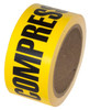 2" X 54' COMPRESSED AIR Pipe Marker Tape - Yellow/Black