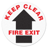 KEEP CLEAR FIRE EXIT - Floor Sign