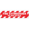 Fire Extinguisher - Do Not Block Floor Sign - 6"x24" Floor Sign 6/pkg