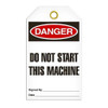 Danger "Do Not Start this Machine" Tag - 25/pkg