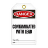 Danger "Contaminated with Lead" Tag - 25/pkg