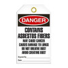 Danger "Contains Asbestos Fibers" Tag - 25/pkg