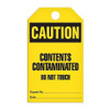 Caution "Contents Contaminated Do Not Touch" Tag - 25/pkg