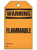 "Warning - Flammable" Tag - 3.375" x 5.75" - 25/pkg