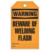 "Warning - Beware of Welding Flash" Tag - 25/pkg