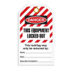 Lockout "this Equipment Locked Out" Striped Tag - 25/pkg