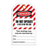 Lockout "Do Not Operate a Life..." Striped Tag - 25/pkg