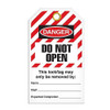 Lockout "Do Not Open" Striped Tag - 25/pkg