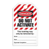 Lockout "Do Not Activate" Striped Tag - 25/pkg