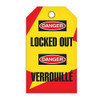 Lockout "Locked Out" Bilingual E/F Tag - 25/pkg