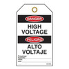 Danger "High Voltage" Bilingual E/S Tag - 25/pkg