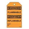 Warning "Flammable" Bilingual E/S Tag - 25/pkg