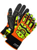 Impact Mechanics Glove Cut Resistant Palm Hi-Viz Orange