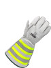 Water Repellent Grain Cowhide Cut Resist HiViz Gauntlet