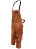 Welding Apron Leather Split Leg Bib Apron Brown (Sold per EACH)