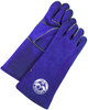 Welding Glove Split Leather Blue CarbonX Lining