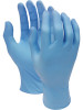 Blue Nitrile Powder Free Lightly Pebbled Disposable | Pack of 6